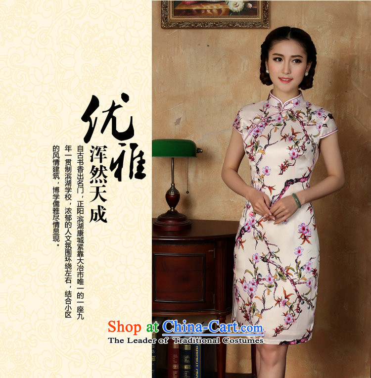 Figure for summer flowers new women's dresses Chinese daily improved emulation silk collar need breasted qipao Figure 2XL color pictures, prices, brand platters! The elections are supplied in the national character of distribution, so action, buy now enjoy more preferential! As soon as possible.