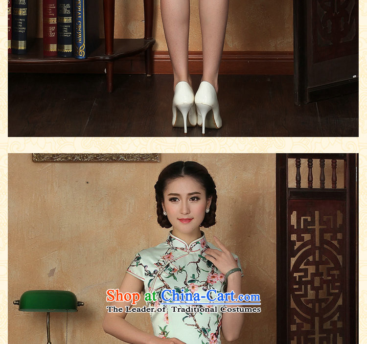 Floral qipao gown summer retro new female emulation silk Chinese improved emulation population of collar short qipao Figure Color S picture, prices, brand platters! The elections are supplied in the national character of distribution, so action, buy now enjoy more preferential! As soon as possible.