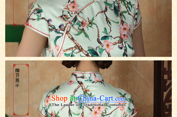 Dan smoke retro summer qipao gown new female emulation silk Chinese improved emulation population of collar short qipao figure color M brand, prices, picture platters! The elections are supplied in the national character of distribution, so action, buy now enjoy more preferential! As soon as possible.