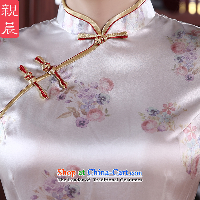 The pro-am daily new 2015 Summer herbs extract stylish improved short of silk upscale retro female qipao short of Sau San 2XL, pro-am , , , shopping on the Internet