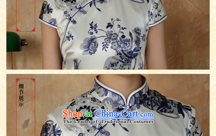 Figure for summer flowers new women's dresses silk Chinese improved collar porcelain herbs extract comfortable qipao gown as shown short-color pictures, prices, XL brand platters! The elections are supplied in the national character of distribution, so action, buy now enjoy more preferential! As soon as possible.