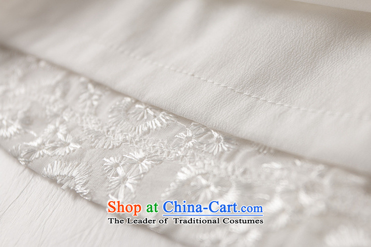 Progress toward a new summer 2015 Ritz of Chinese cheongsam dress snowflake embroidered sleeveless white temperament short of daily qipao white L picture, prices, brand platters! The elections are supplied in the national character of distribution, so action, buy now enjoy more preferential! As soon as possible.
