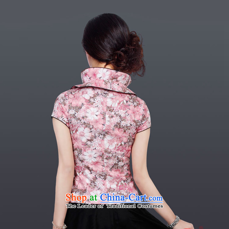 In accordance with the stylish, improvement of packaged summer large retro-day Chinese female Tang dynasty LYE2817 pink short-sleeved T-shirt + pants XXL, Lok (leyier under) , , , shopping on the Internet