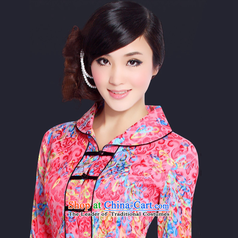 In accordance with the stylish, improvement of Small Tang Dynasty 7 short-sleeved daily retro Tang dynasty female LYE021 pink kit XL, in accordance with the (leyier Lok) , , , shopping on the Internet