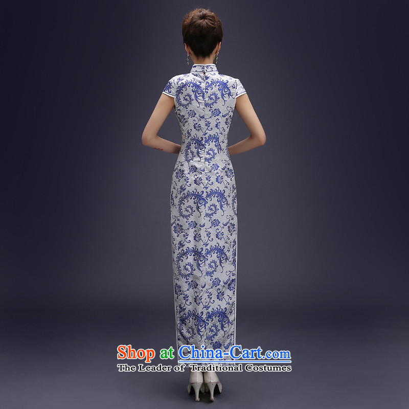 Porcelain cheongsam dress autumn 2015 new improved day-to-day long, stylish cheongsam dress of the forklift truck Sau San porcelain imported dress of the forklift truck , hundreds of Ming products , , , shopping on the Internet