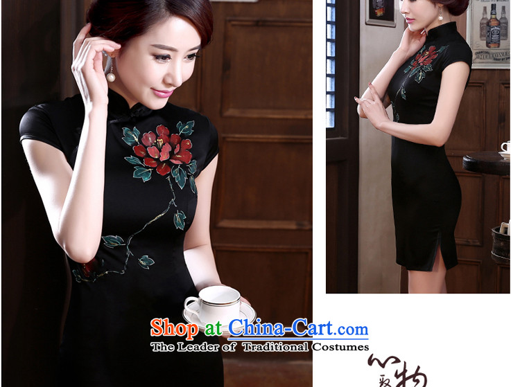 At 2015 new pro-chiu summer silk retro-day short, improved fashionable upper herbs extract short of Sau San qipao 2XL Photo, prices, brand platters! The elections are supplied in the national character of distribution, so action, buy now enjoy more preferential! As soon as possible.