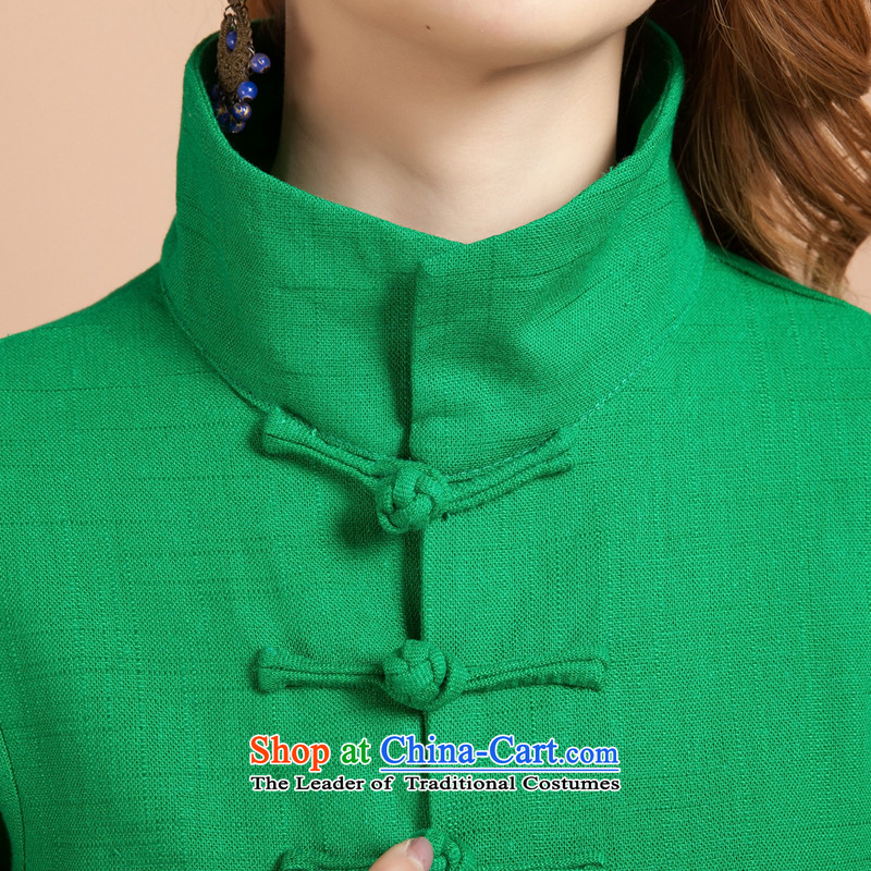Brown BROWNGE) jeep (new stylish ethnic blouses literary and artistic and elegant Chinese Classical China wind up the clip mock green XL, brown jeep (BROWNGEPU) , , , shopping on the Internet