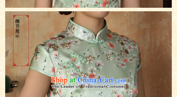 Dan smoke summer cheongsam dress new Chinese improved light collar silk Phillips-head herbs extract qipao gown as shown short-color photo L, prices, brand platters! The elections are supplied in the national character of distribution, so action, buy now enjoy more preferential! As soon as possible.