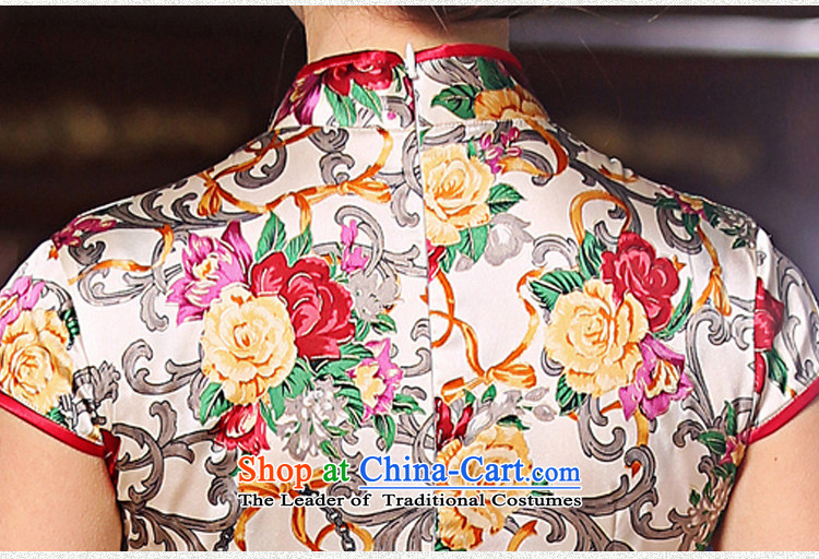 The cross-sa 2015 new qipao bustling summer heavyweight silk cheongsam dress female Stylish retro SZ S2227 GOLD XL Photo, prices, brand platters! The elections are supplied in the national character of distribution, so action, buy now enjoy more preferential! As soon as possible.