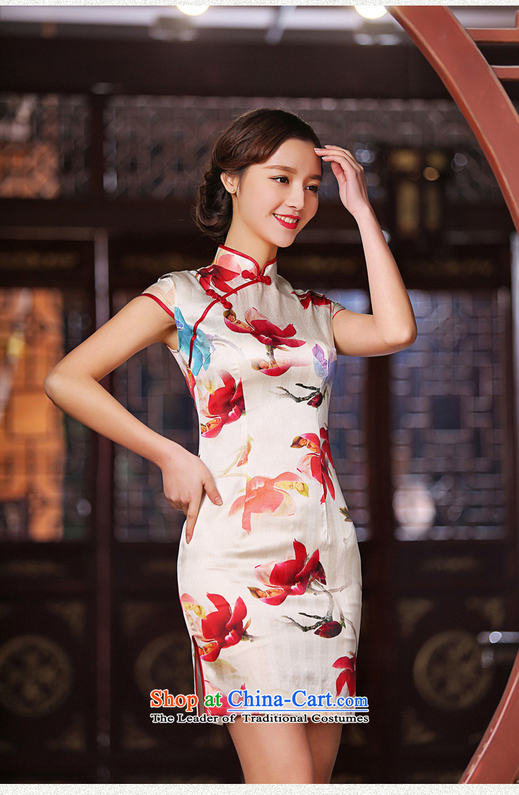 The complaints made by the cross-sa new heavyweight Silk Cheongsam summer daily improved Short-Sleeve Mock-Neck stylish cheongsam dress female SZ S2222 L picture, prices, brand platters! The elections are supplied in the national character of distribution, so action, buy now enjoy more preferential! As soon as possible.