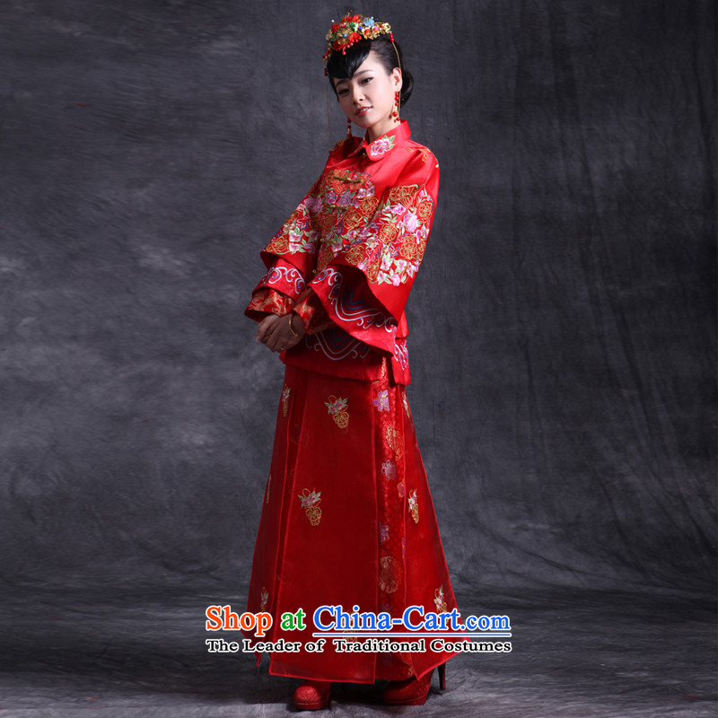 Sau Wo Family Service bridal dresses Sau Wo Red Chinese Antique bows to spring wedding dress qipao Soo kimono longfeng marriage Use a S of clothes, Sau Wo family shopping on the Internet has been pressed.