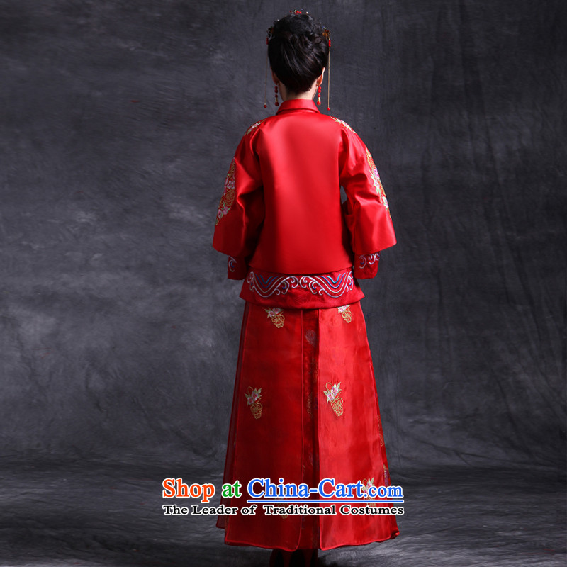 Sau Wo Family Service bridal dresses Sau Wo Red Chinese Antique bows to spring wedding dress qipao Soo kimono longfeng marriage Use a S of clothes, Sau Wo family shopping on the Internet has been pressed.