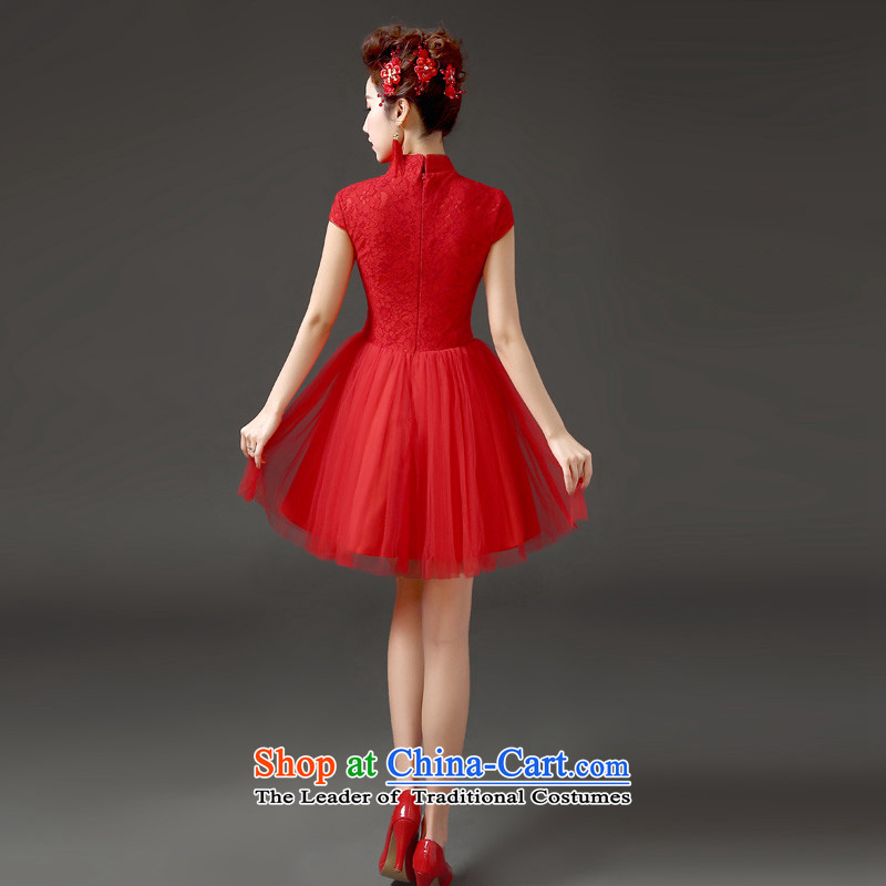 In 2015 the new bride friends drink service of the spring and summer of Sau San retro wedding dresses improved marriage CHINESE CHEONGSAM Red Quality Assurance M code 2 feet of the waist-yi (LANYI) , , , shopping on the Internet