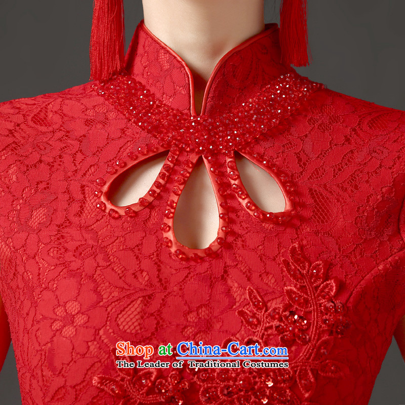 In 2015 the new bride friends drink service of the spring and summer of Sau San retro wedding dresses improved marriage CHINESE CHEONGSAM Red Quality Assurance M code 2 feet of the waist-yi (LANYI) , , , shopping on the Internet