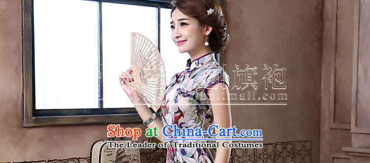 Land 2015 summer morning new improved Stylish retro long cheongsam dress daily female skirt Magnolia purple XL Photo, prices, brand platters! The elections are supplied in the national character of distribution, so action, buy now enjoy more preferential! As soon as possible.