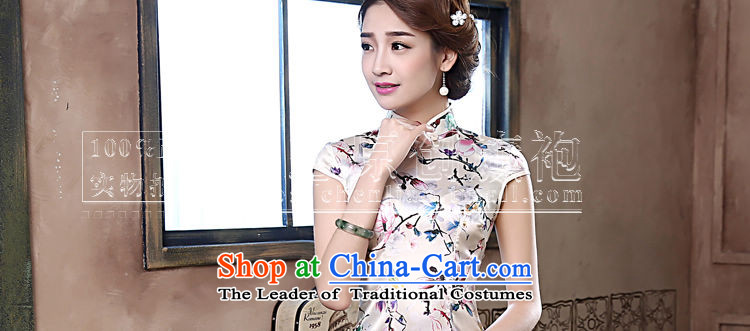 Land 2015 summer morning new improved Stylish retro short of qipao dresses daily female skirt Magnolia Light Gray M picture, prices, brand platters! The elections are supplied in the national character of distribution, so action, buy now enjoy more preferential! As soon as possible.