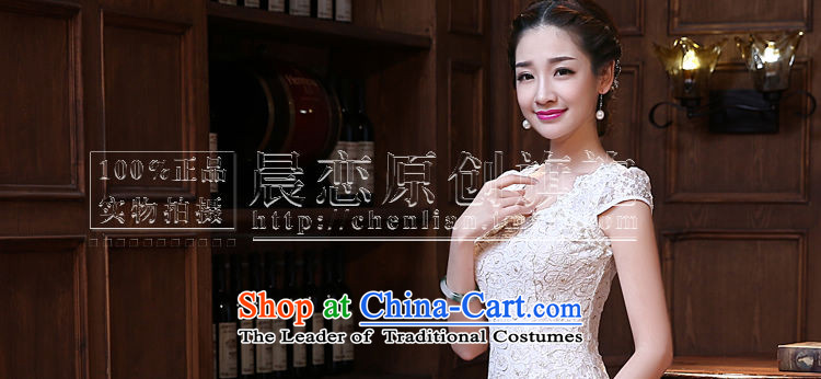 Land 2015 summer morning new improved Stylish retro short of qipao dresses exquisite lace daily female skirt apricot L photo, prices, brand platters! The elections are supplied in the national character of distribution, so action, buy now enjoy more preferential! As soon as possible.
