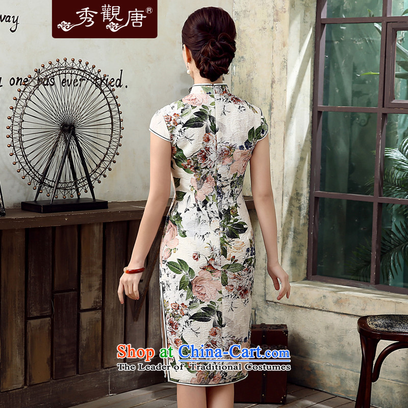 [Sau Kwun Tong] Ying spent summer 2015 new retro qipao manually is long, flower cheongsam dress suit M-soo, QD5307 TANG , , , shopping on the Internet