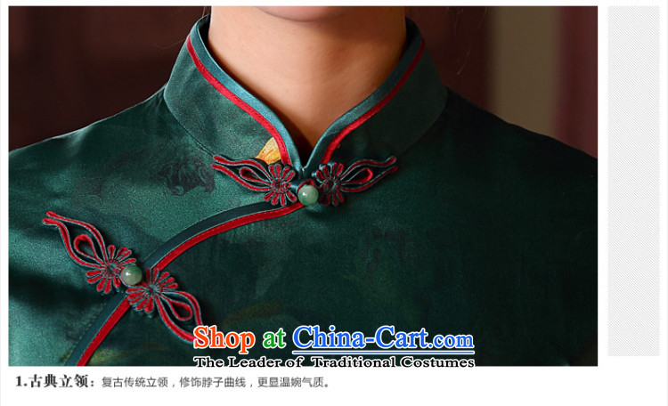 [Sau Kwun Tong] spend on 2015 Summer retro Silk Cheongsam improved stylish herbs extract cheongsam dress suit XL pictures, QD5139 price, brand platters! The elections are supplied in the national character of distribution, so action, buy now enjoy more preferential! As soon as possible.