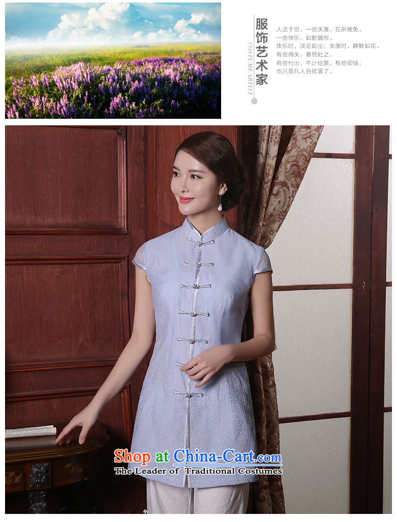 [Sau Kwun Tong] Anna light summer 2015 Ms. Tang Dynasty Chinese cheongsam dress temperament improved shirt TD5408 light blue M picture, prices, brand platters! The elections are supplied in the national character of distribution, so action, buy now enjoy more preferential! As soon as possible.