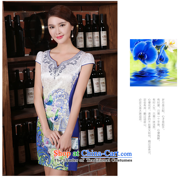 [Sau Kwun Tong] on 2015 Summer Yuen Long New cheongsam dress improved Stylish retro Dress Suit M pictures, KD5405 price, brand platters! The elections are supplied in the national character of distribution, so action, buy now enjoy more preferential! As soon as possible.