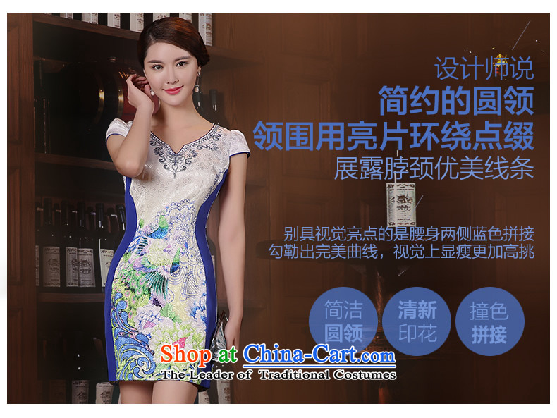 [Sau Kwun Tong] on 2015 Summer Yuen Long New cheongsam dress improved Stylish retro Dress Suit M pictures, KD5405 price, brand platters! The elections are supplied in the national character of distribution, so action, buy now enjoy more preferential! As soon as possible.