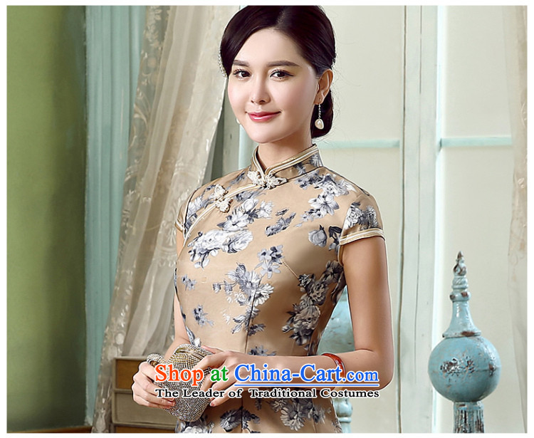 [Sau Kwun Tong] one of the 2015 Summer new lady in long retro qipao improved qipao QD5318 BROWN XL Photo, prices, brand platters! The elections are supplied in the national character of distribution, so action, buy now enjoy more preferential! As soon as possible.