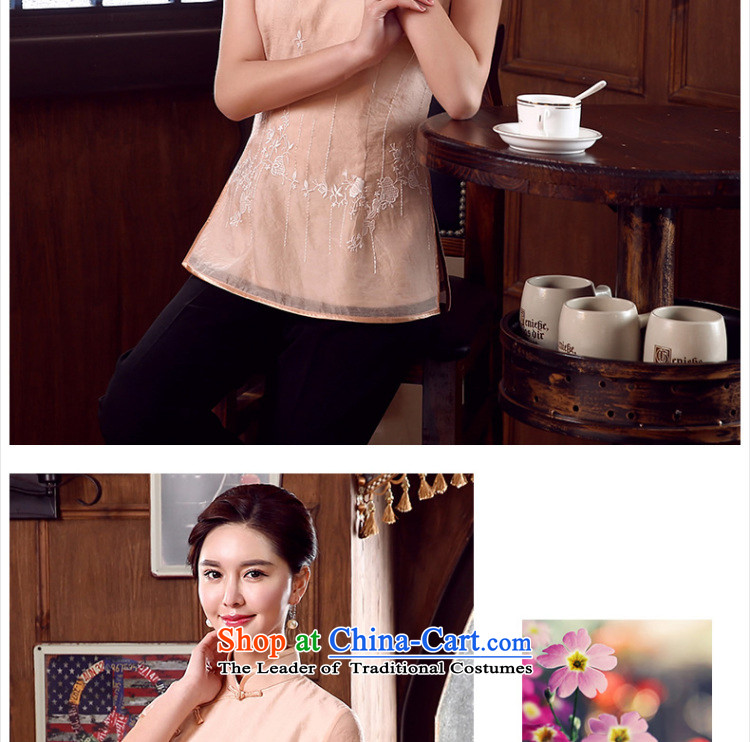 [Sau Kwun Tong] Priority Club 2015 Summer Sin New Tang Blouses Chinese Tang dynasty improved female light blue XXL picture, prices, brand platters! The elections are supplied in the national character of distribution, so action, buy now enjoy more preferential! As soon as possible.