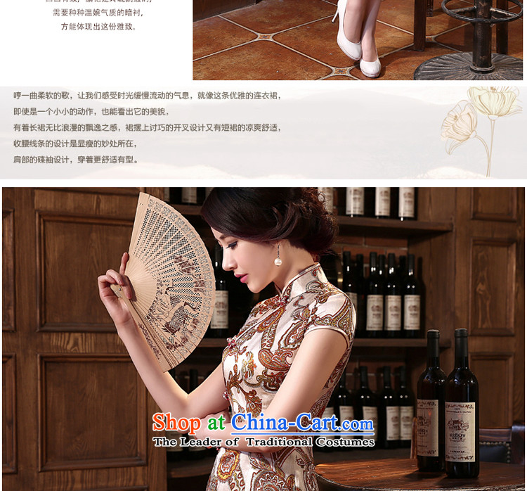 The pro-am daily new 2015 retro improvement and the relatively short time of herbs extract silk cheongsam dress up the skirt short, 2XL Photo, prices, brand platters! The elections are supplied in the national character of distribution, so action, buy now enjoy more preferential! As soon as possible.