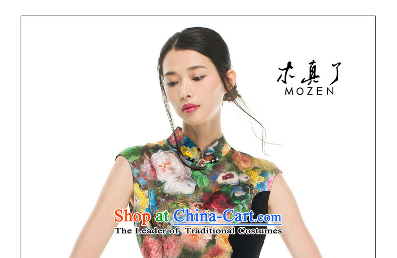 The MOZEN2015 wood really spring and summer new Chinese collar Sau San silk embroidery stamp affixed to the 43086 01 black S qipao picture, prices, brand platters! The elections are supplied in the national character of distribution, so action, buy now enjoy more preferential! As soon as possible.