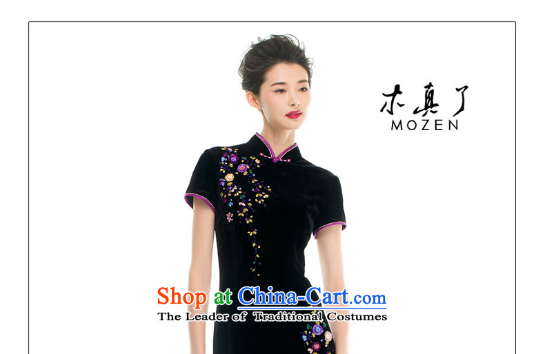 Wooden spring and summer of 2015 really new Chinese collar repair your hand tie really long cheongsam mom with velvet 43205 CHASSIS 01 black Xxl(a) picture, prices, brand platters! The elections are supplied in the national character of distribution, so action, buy now enjoy more preferential! As soon as possible.