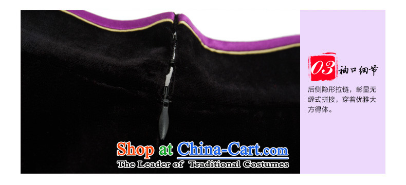 Wooden spring and summer of 2015 really new Chinese collar repair your hand tie really long cheongsam mom with velvet 43205 CHASSIS 01 black Xxl(a) picture, prices, brand platters! The elections are supplied in the national character of distribution, so action, buy now enjoy more preferential! As soon as possible.