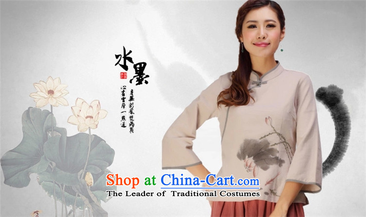 No. of Ramadan Chinese cotton linen Tang Tang dynasty women of ethnic retro women improved Han-load short apricot color T-shirt qipao XXL picture, prices, brand platters! The elections are supplied in the national character of distribution, so action, buy now enjoy more preferential! As soon as possible.