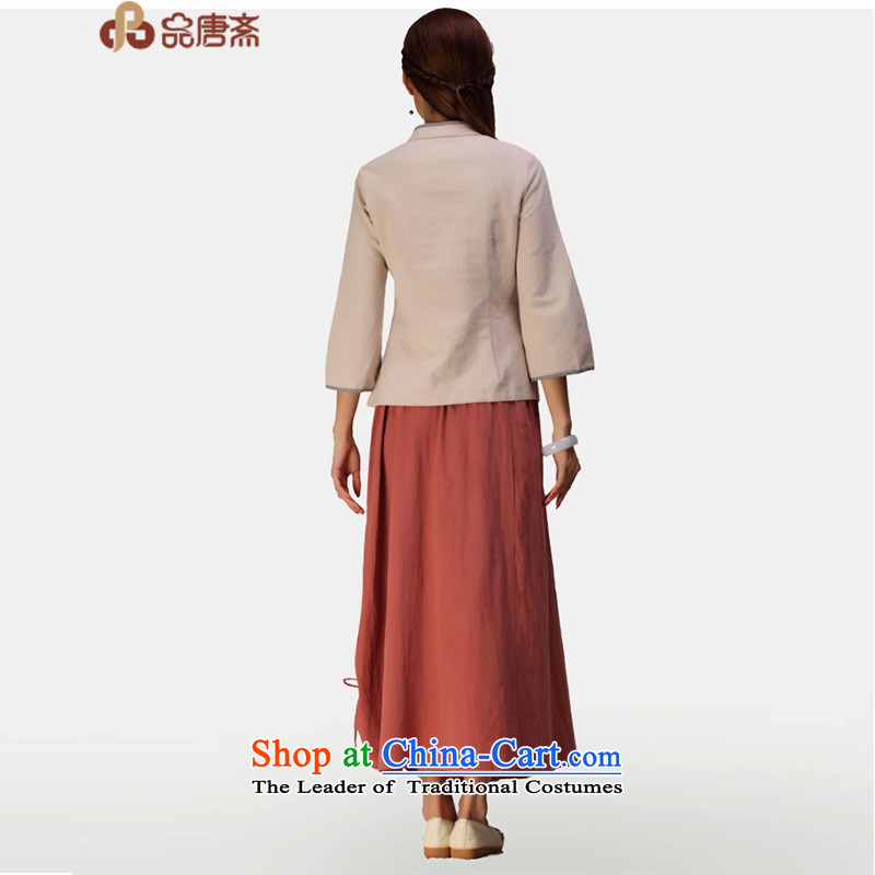 No. of Ramadan Chinese cotton linen Tang Tang dynasty women of ethnic retro women improved Han-load short apricot XXL, qipao shirt, Tang Ramadan , , , shopping on the Internet