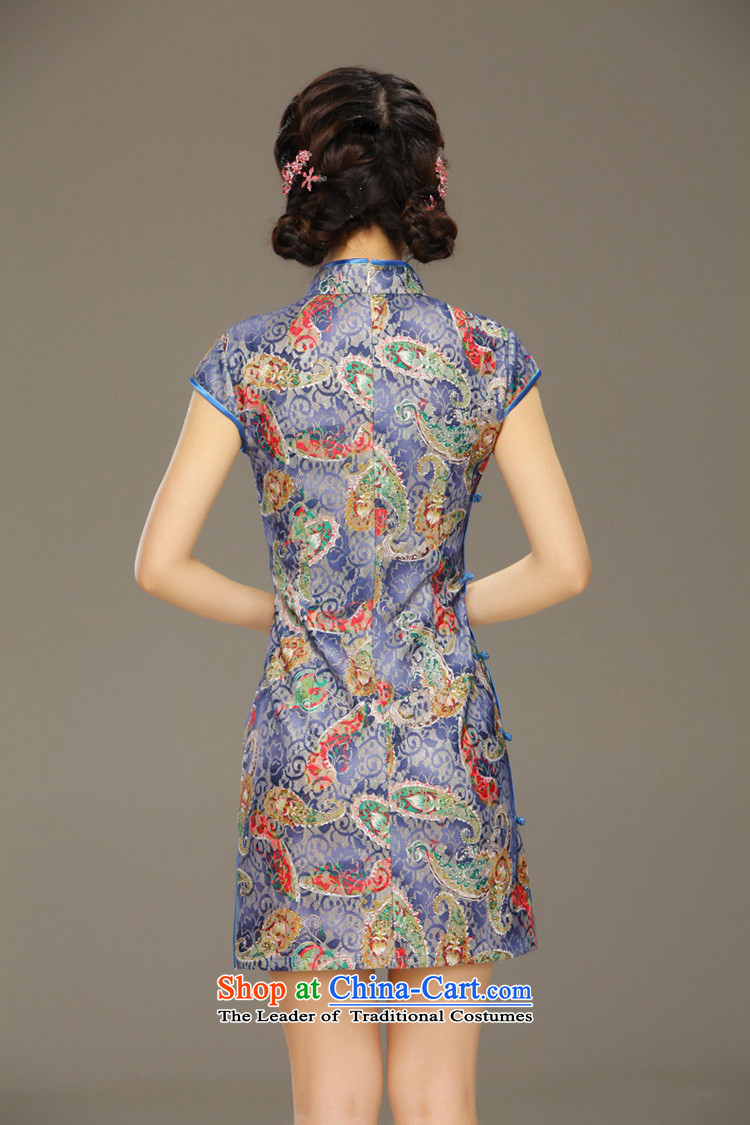 The former Yugoslavia informed the day-to-Cut Li cheongsam dress improved stylish 2015 Summer new lace dresses qipao QLZ15QQ6004 clip the Sau San XXL picture, prices, brand platters! The elections are supplied in the national character of distribution, so action, buy now enjoy more preferential! As soon as possible.