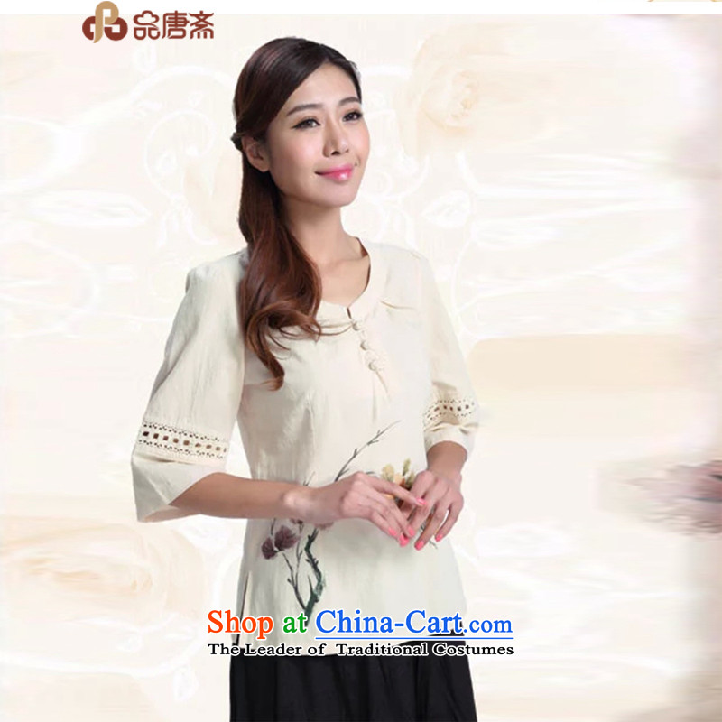 No. of Ramadan ethnic retro Tang Tang dynasty women fall inside the new Chinese qipao cotton linen clothes apricot S products Tang Ramadan , , , shopping on the Internet