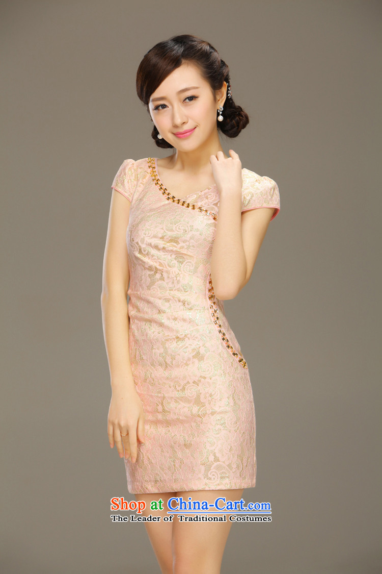 The former Yugoslavia on the basis of known Li dance cheongsam dress summer short daily retro style improvement Sau San lace summer gown female QLZ15Q6024 dance on the basis of prices, pictures, M brand platters! The elections are supplied in the national character of distribution, so action, buy now enjoy more preferential! As soon as possible.