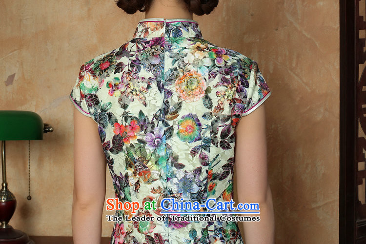 New Products For Summer 2015 China wind stylish stamp Mock-neck cheongsam dress brands women national wind in long qipao figure XL Photo, prices, brand platters! The elections are supplied in the national character of distribution, so action, buy now enjoy more preferential! As soon as possible.