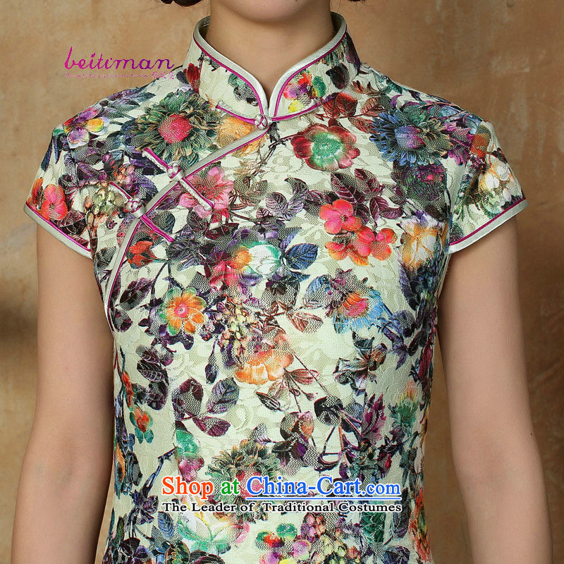 New Products For Summer 2015 China wind stylish stamp Mock-neck cheongsam dress brands women national wind in long qipao figure XL, Mrs Ingrid Yeung economy Overgrown Tomb , , , shopping on the Internet