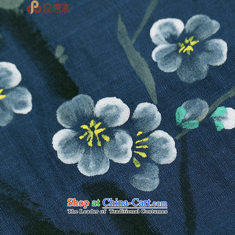 Tang Tang Dynasty Ramadan No. female new national, the autumn wind retro women improved Han-blue long-sleeved shirt , L, No. Tang Ramadan , , , shopping on the Internet
