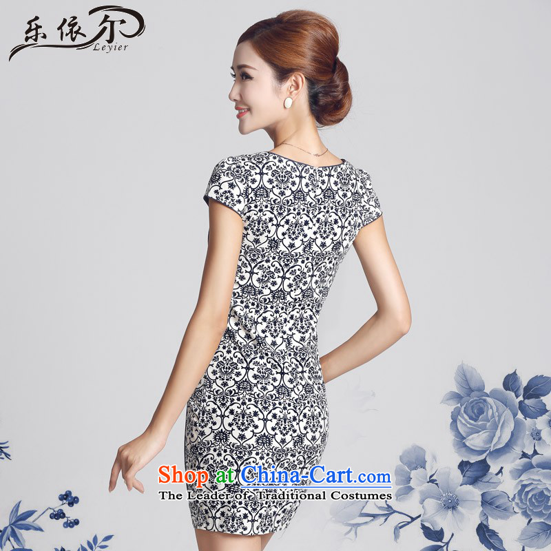 In accordance with the American's qipao porcelain retro ethnic improved cheongsam dress retro LYE66615 daily porcelain XXL, Lok (leyier under) , , , shopping on the Internet