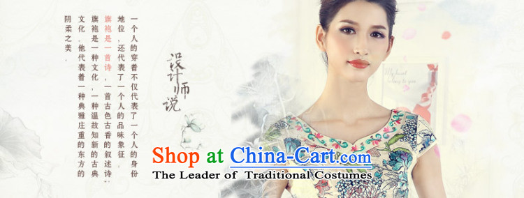 In accordance with the American short cheongsam dress female retro stamp improved embroidery girls qipao LYE66610 daily green L picture, prices, brand platters! The elections are supplied in the national character of distribution, so action, buy now enjoy more preferential! As soon as possible.