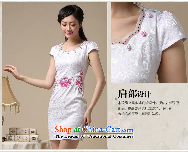 2015 Summer forest narcissus new retro short-sleeved round-neck collar improvement package and stylish embroidery Sau San Tong JAYT-50 replacing red qipao S picture, prices, brand platters! The elections are supplied in the national character of distribution, so action, buy now enjoy more preferential! As soon as possible.