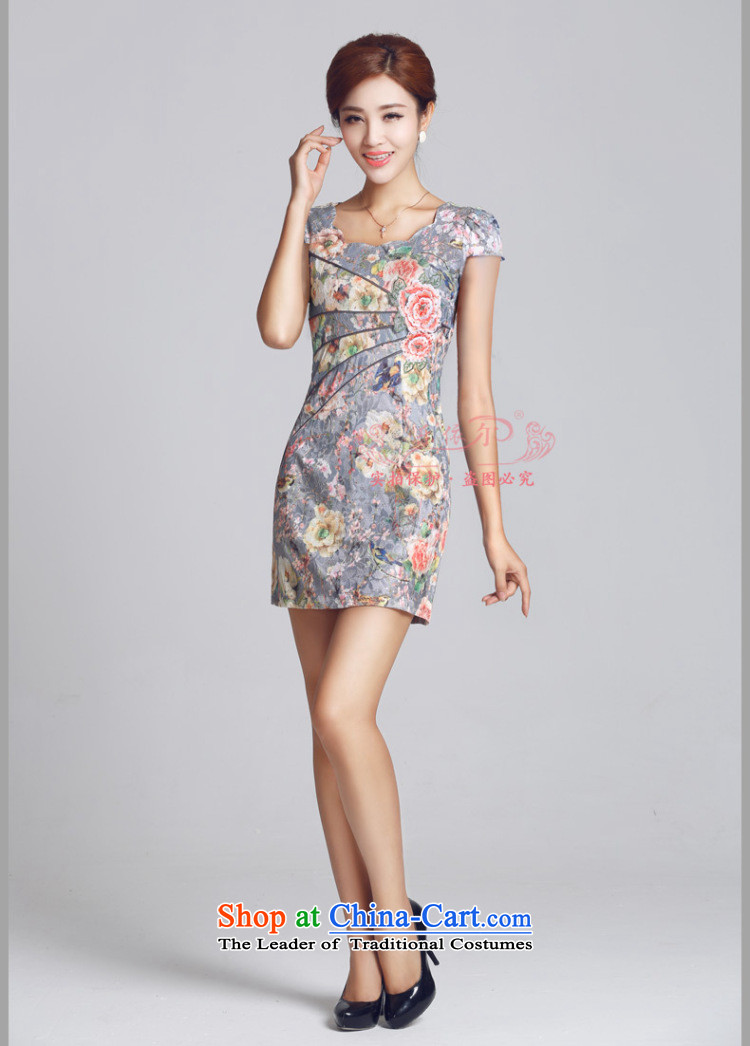 In accordance with the American lady's improved qipao retro embroidery spend a short skirt daily video QIPAO) thin package and blue XL pictures, LYE66621 price, brand platters! The elections are supplied in the national character of distribution, so action, buy now enjoy more preferential! As soon as possible.