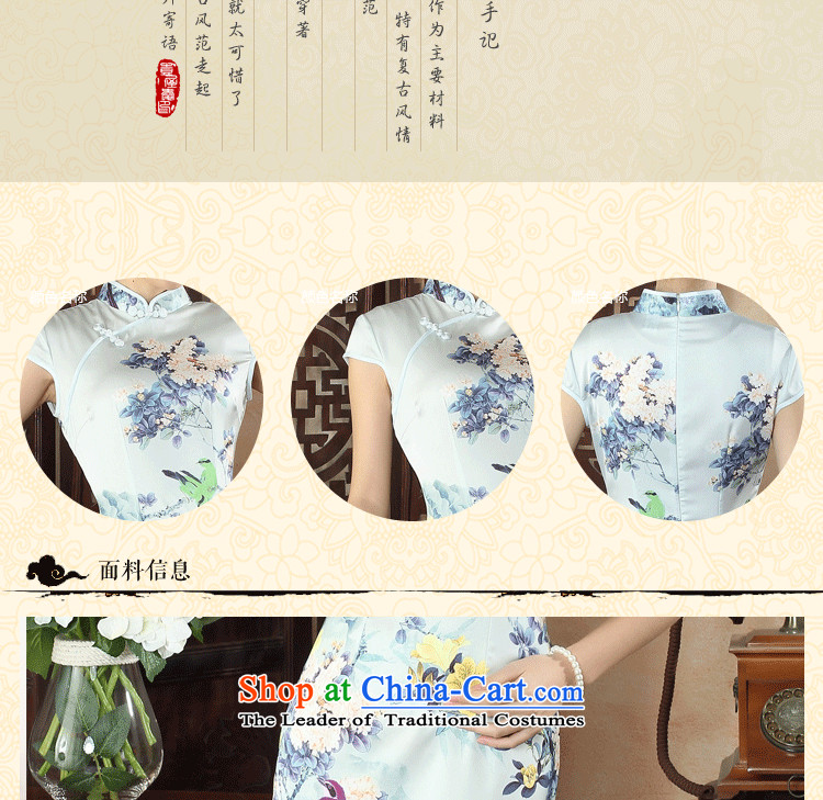 Floral qipao Women's Summer New Silk flower cheongsam improved positioning Chinese Dress daily short of Skirt 13 color pictures, prices, S brand platters! The elections are supplied in the national character of distribution, so action, buy now enjoy more preferential! As soon as possible.