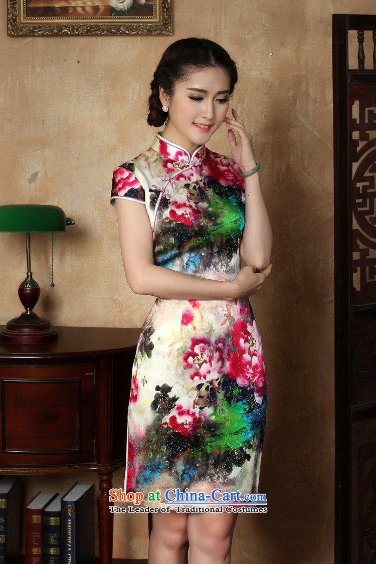 C.o.d. Jie of the new summer female elegant Sau San disk detained collar manually stamp short-sleeved dresses qipao figure L picture, prices, brand platters! The elections are supplied in the national character of distribution, so action, buy now enjoy more preferential! As soon as possible.