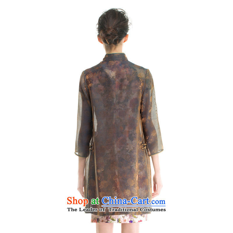 Wooden spring and summer of 2015 is really the new Euro 7 to the root of the shirt-sleeves stamp cardigan cheongsam dress 43125 outside ground 15 green wooden really a , , , M shopping on the Internet