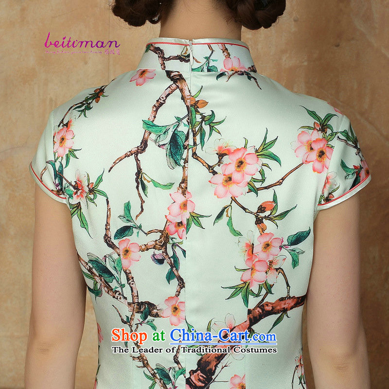 Mrs Ingrid Yeung as Overgrown Tomb for summer 2015 new short-sleeved ethnic short of daily cheongsam dress improved girls stylish embroidery cheongsam green XL, Mrs Ingrid Yeung economy Overgrown Tomb , , , shopping on the Internet