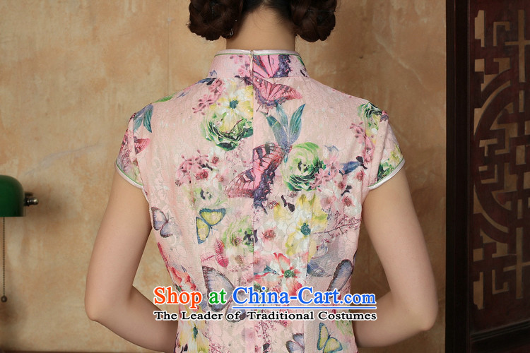 In the new kit, summer female lady retro elegant collar manually short-sleeved detained dresses cheongsam pink XL Photo, prices, brand platters! The elections are supplied in the national character of distribution, so action, buy now enjoy more preferential! As soon as possible.