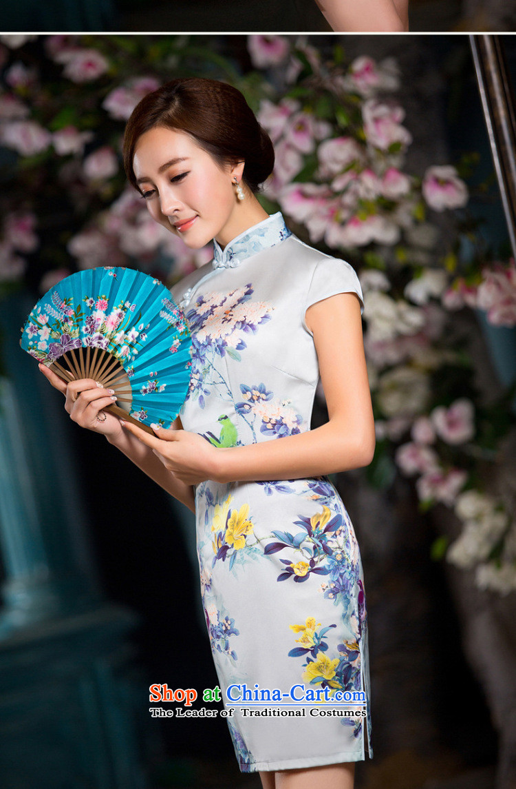 The five senses Figure Sau San sexy cheongsam dress 2015 New China Wind Flower pattern of ethnic dress WGT178 picture color L photo, prices, brand platters! The elections are supplied in the national character of distribution, so action, buy now enjoy more preferential! As soon as possible.